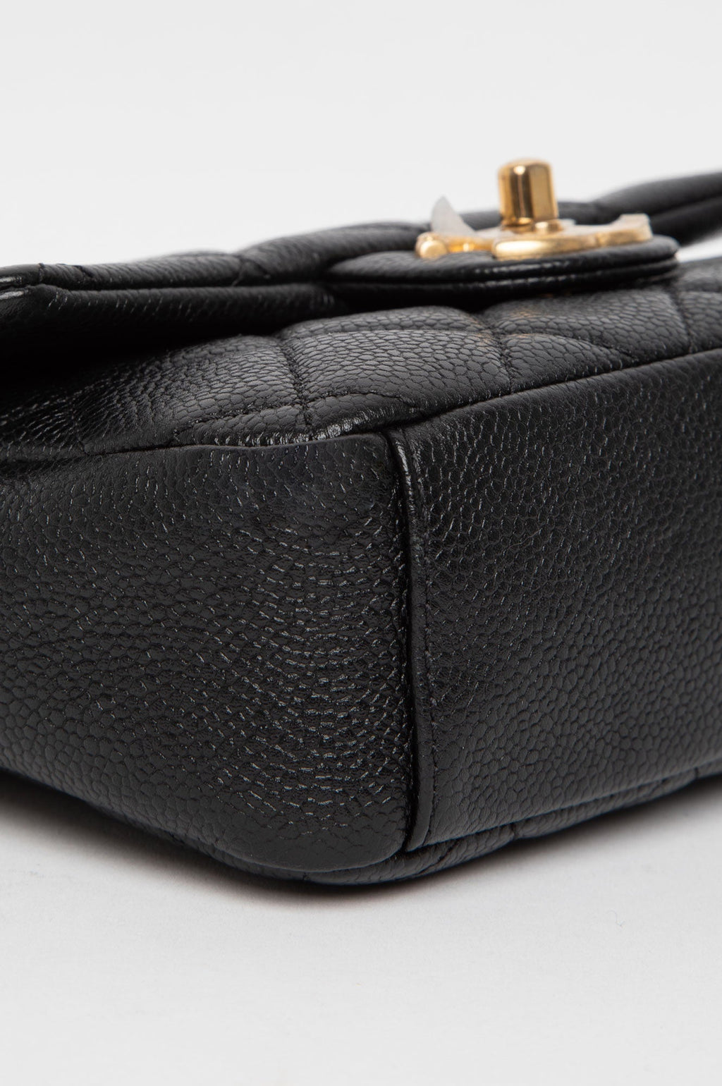Chanel Black Caviar Mini Square 21A Medallion Soul Bag
