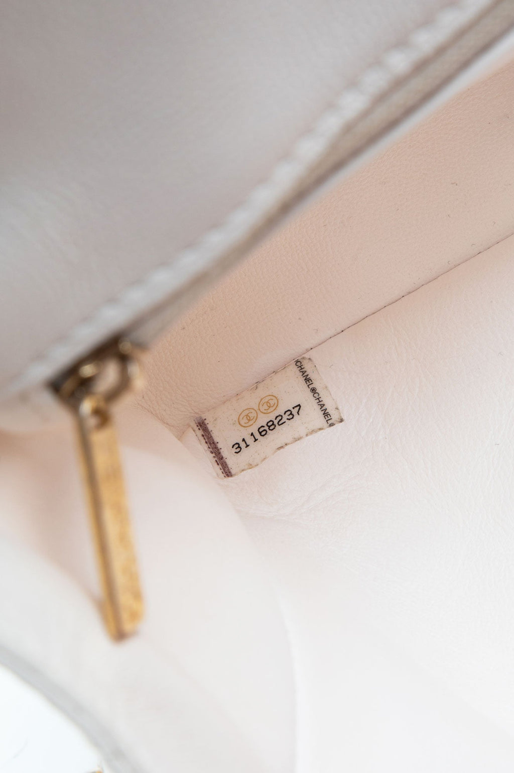 Chanel 21P White Caviar Quilted Sweet Single Flap Bag Aged Gold Hardware