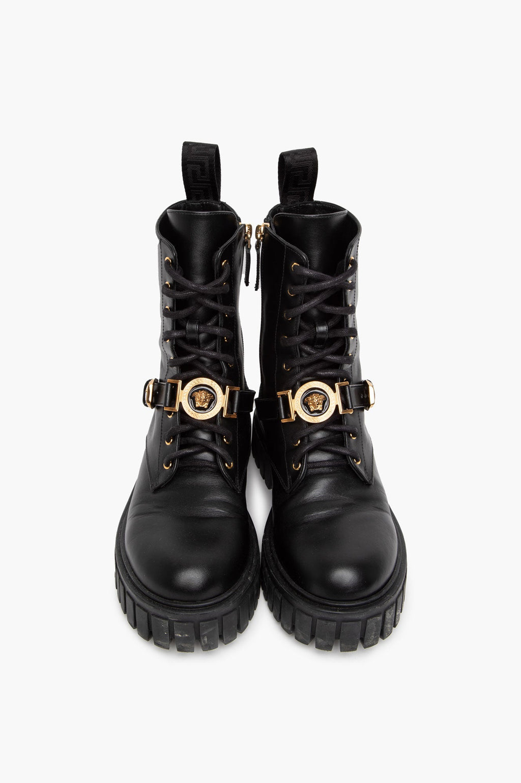 Versace Black Compact Boots Size 37