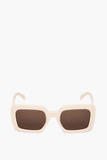 Celine Triomphe 56MM Beige Frame Sunglasses