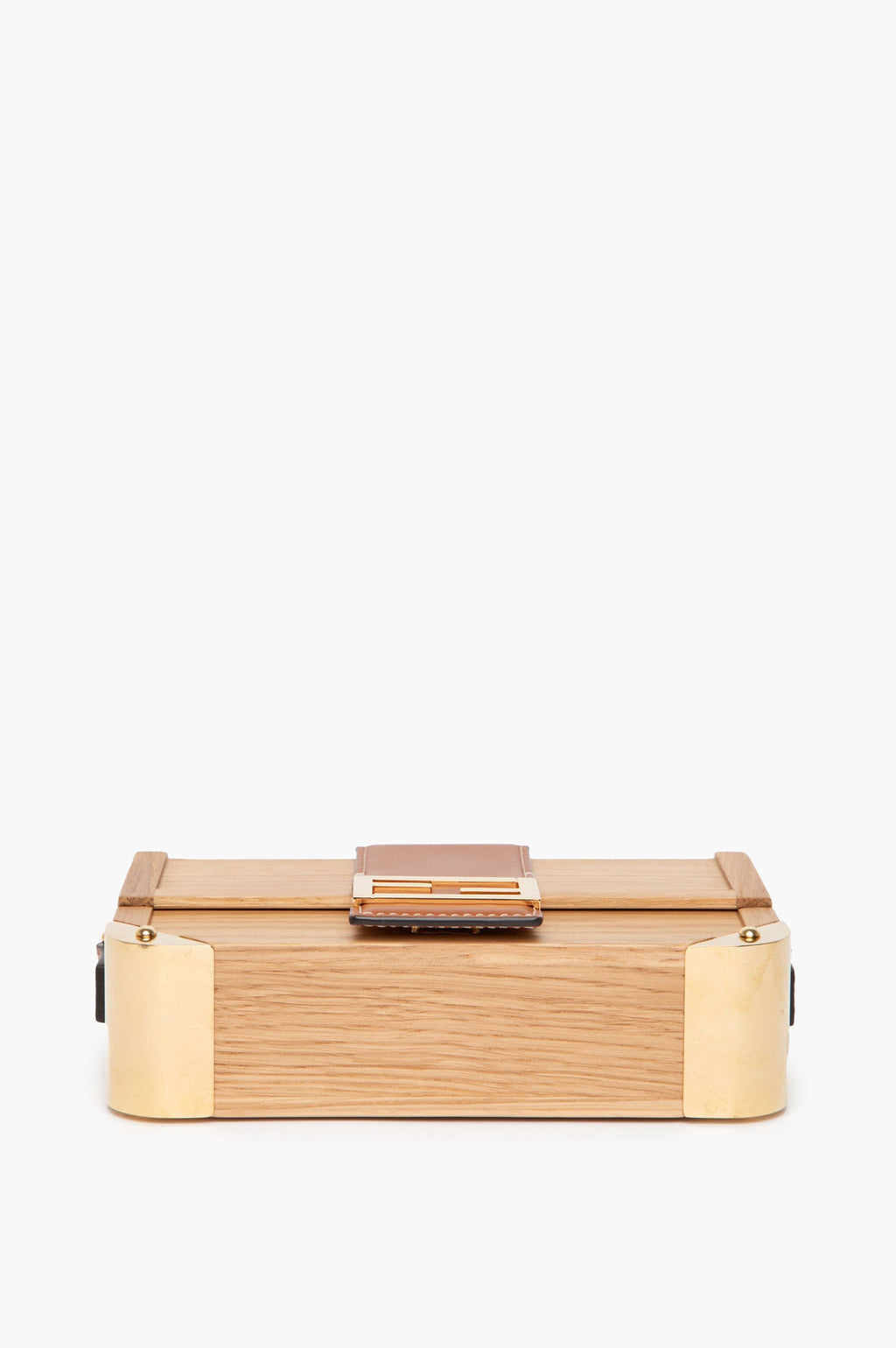Fendi Wood Mini Baguette Trunk Bag