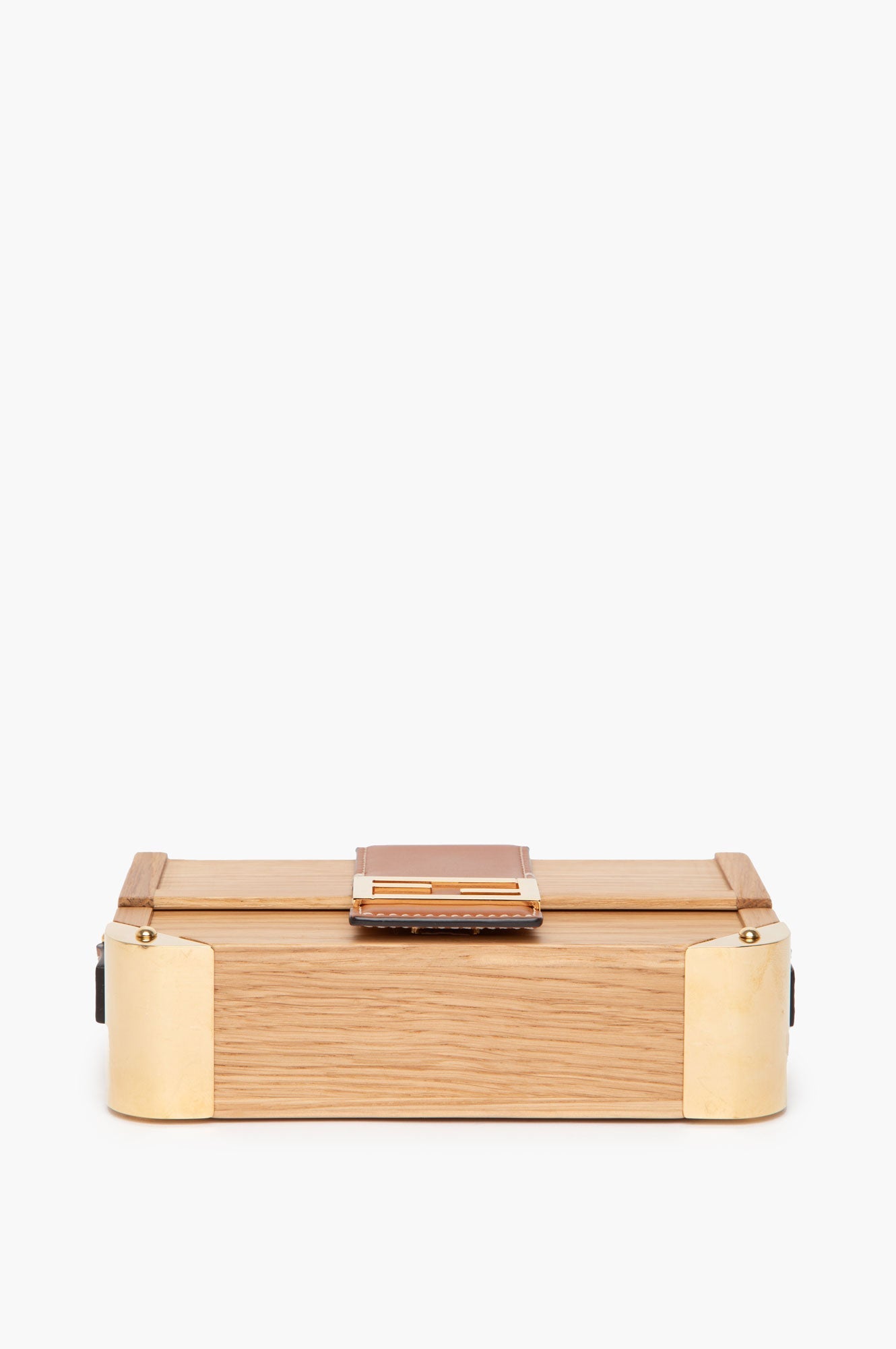 Fendi Wood Mini Baguette Trunk Bag
