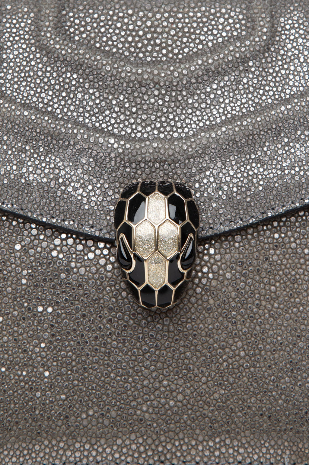 Bvlgari Serpenti Silver Forever Top Handle Chain Bag