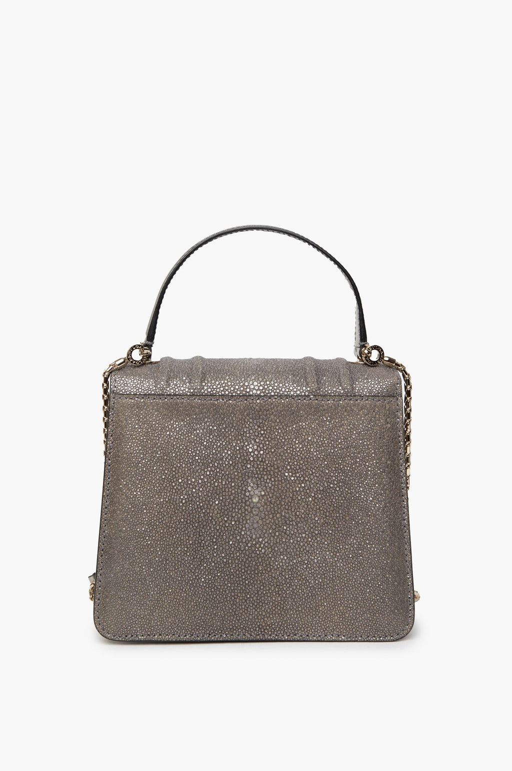 Bvlgari Serpenti Silver Forever Top Handle Chain Bag