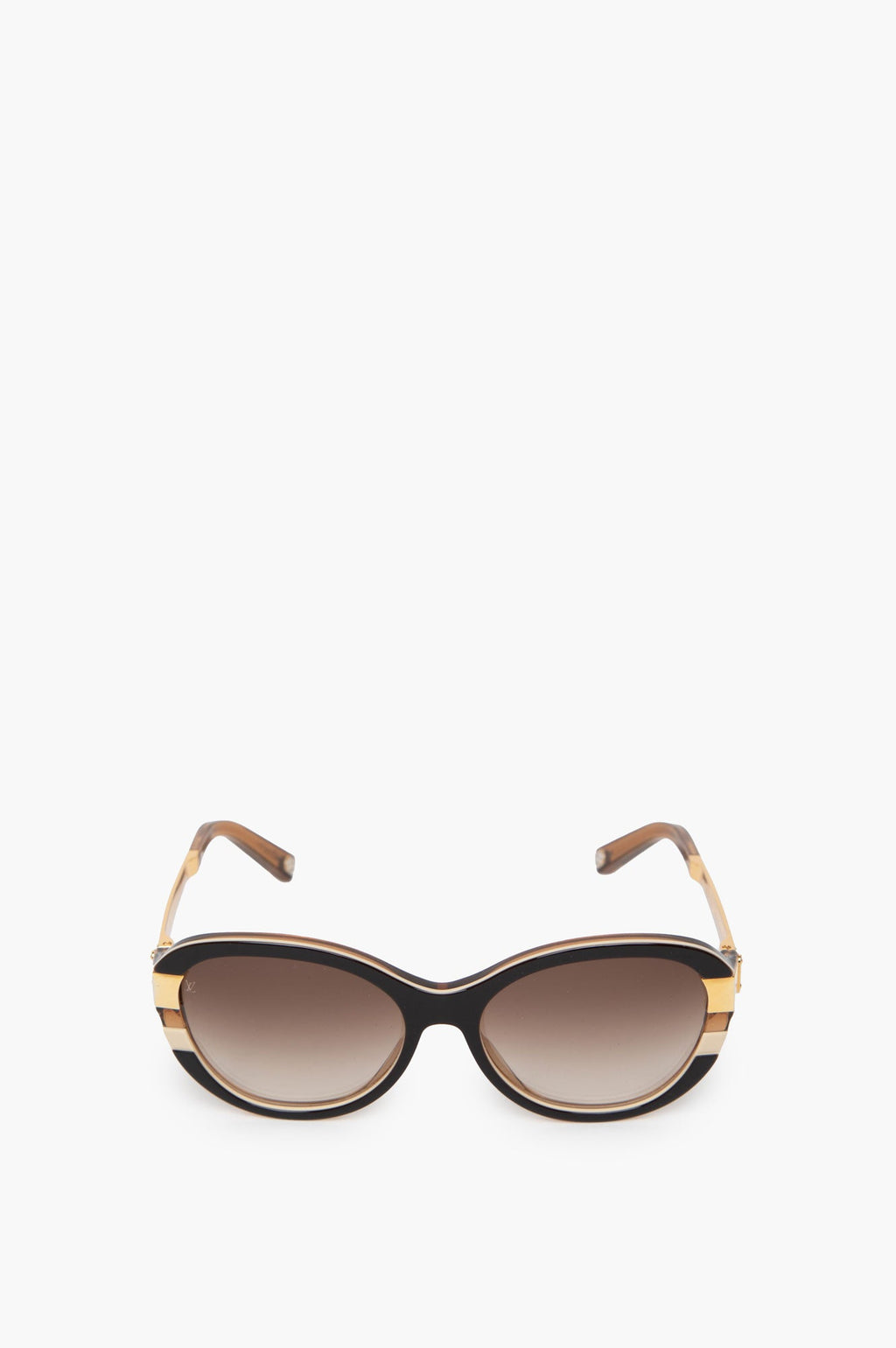 Louis Vuitton Petit Soupcon Brown and Gold Cat Eye Sunglasses