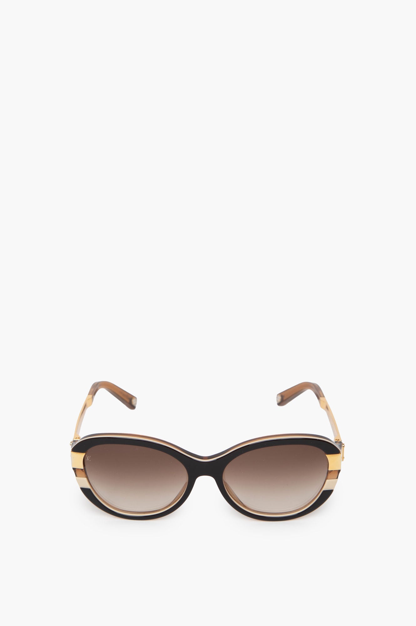 Louis Vuitton Petit Soupcon Brown and Gold Cat Eye Sunglasses