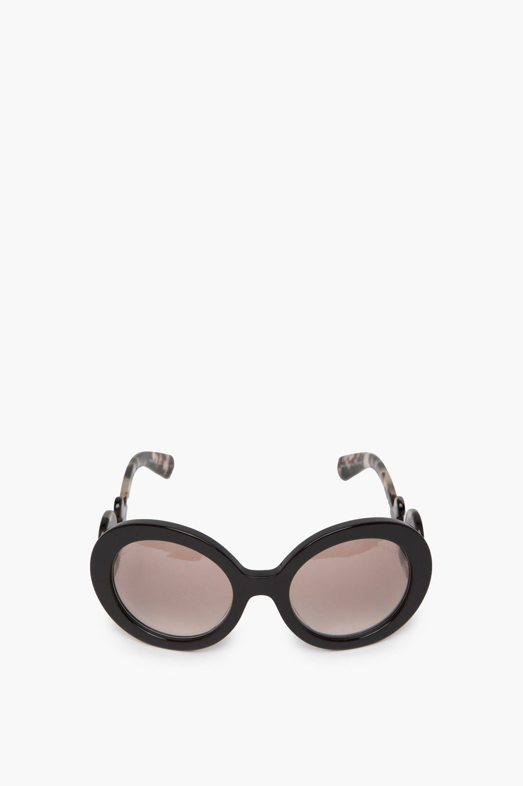 Prada Brown Tortoise Frame Baroque Round Sunglasses Prada