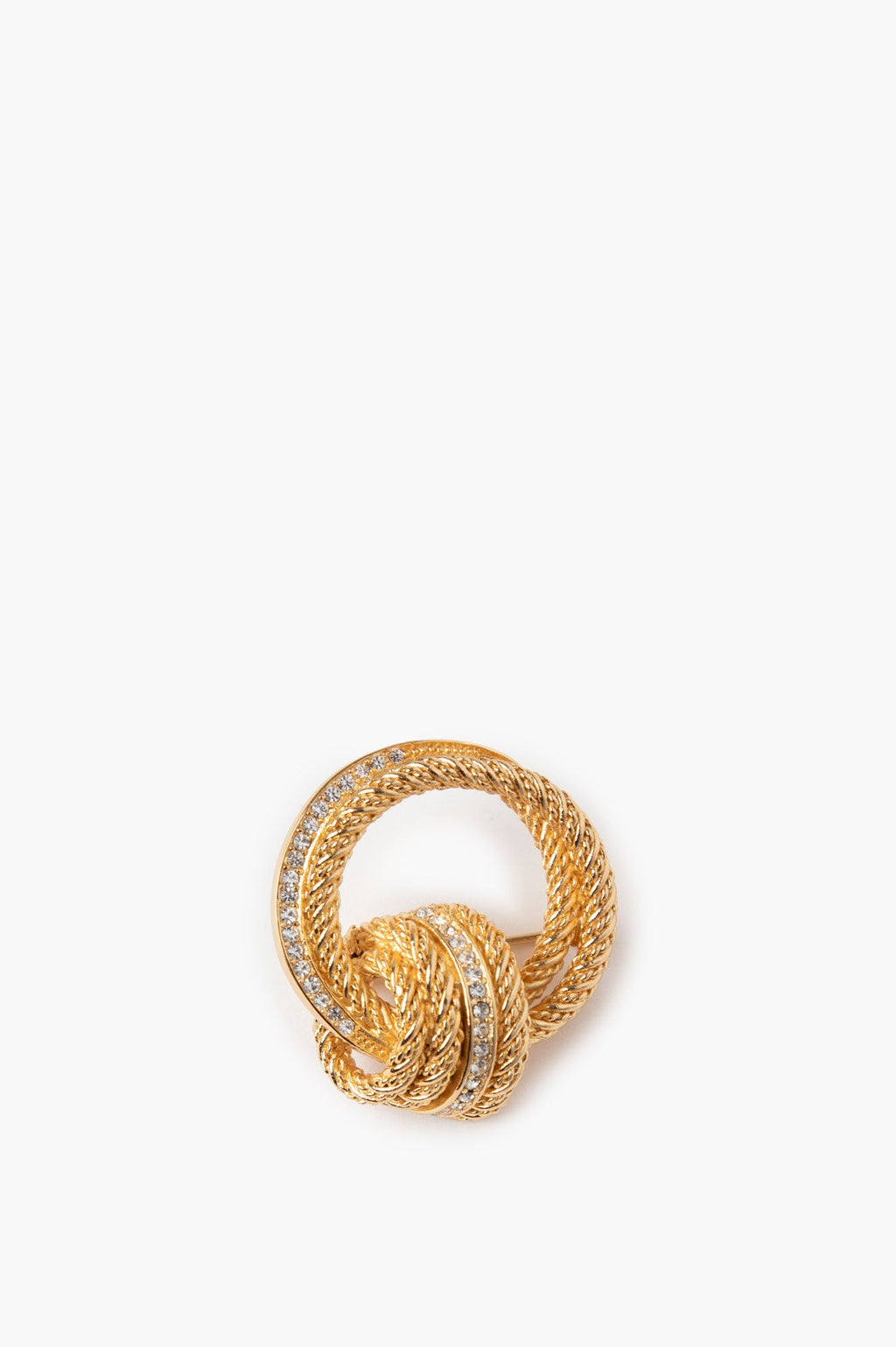 Chrstian Dior Vintage Gold Tone Knot Brooch