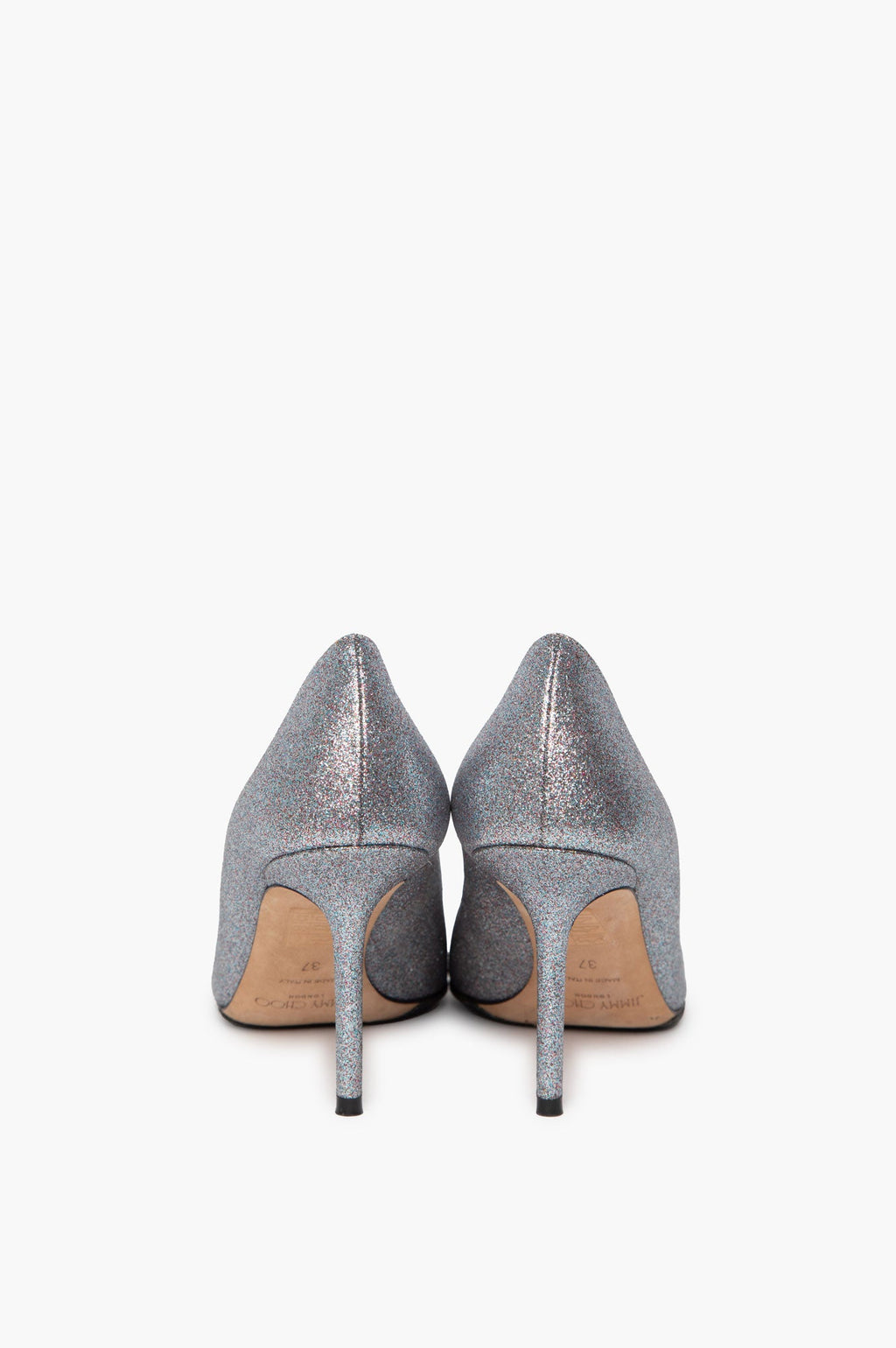 Jimmy Choo Silver Glitter Pumps Size 37