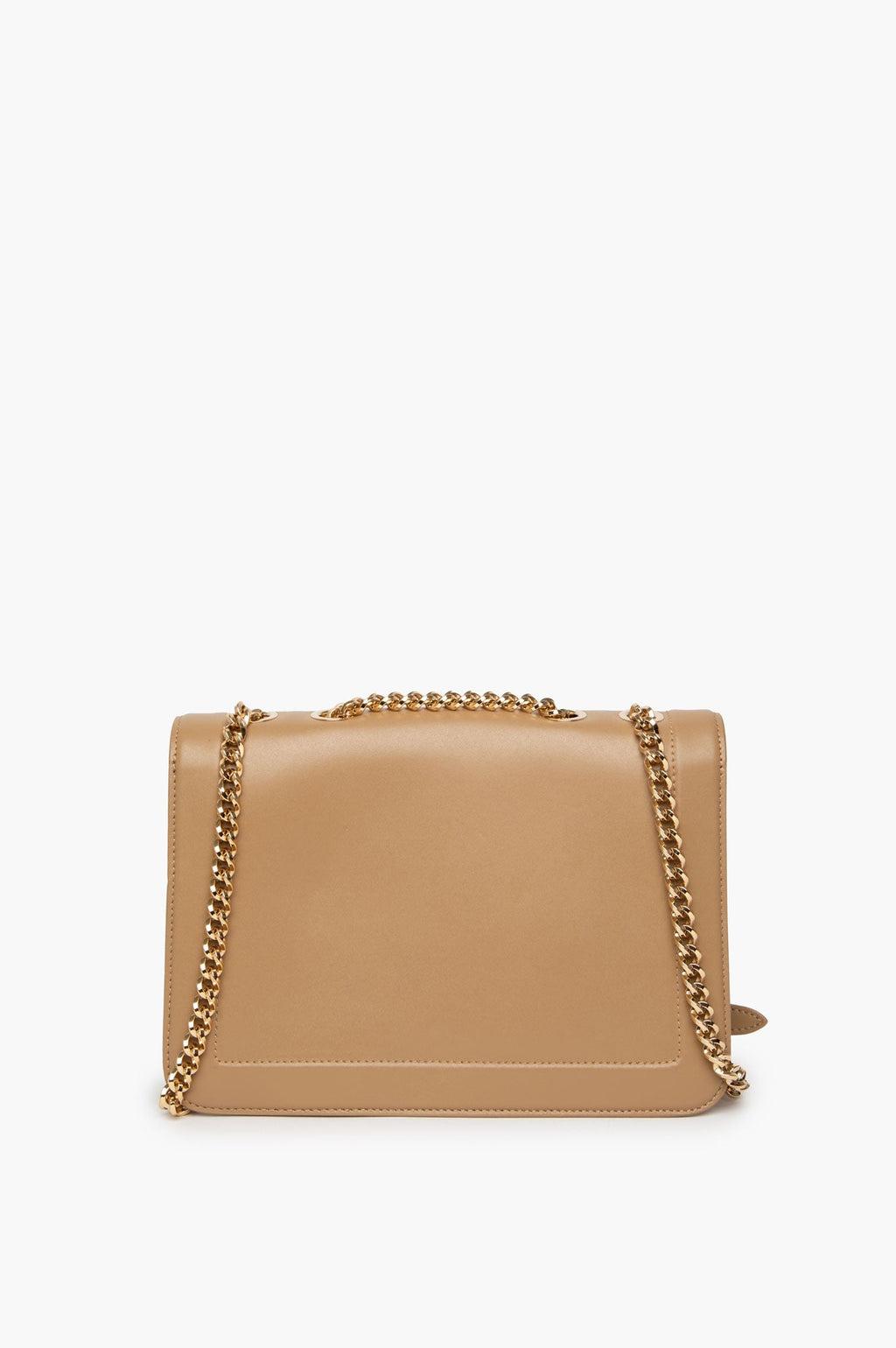 Salvatore Ferragamo Beige Leather Bow Chain Shoulder Bag