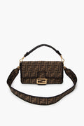 Fendi  FF Jacquard 2-Ways Baguette Bag