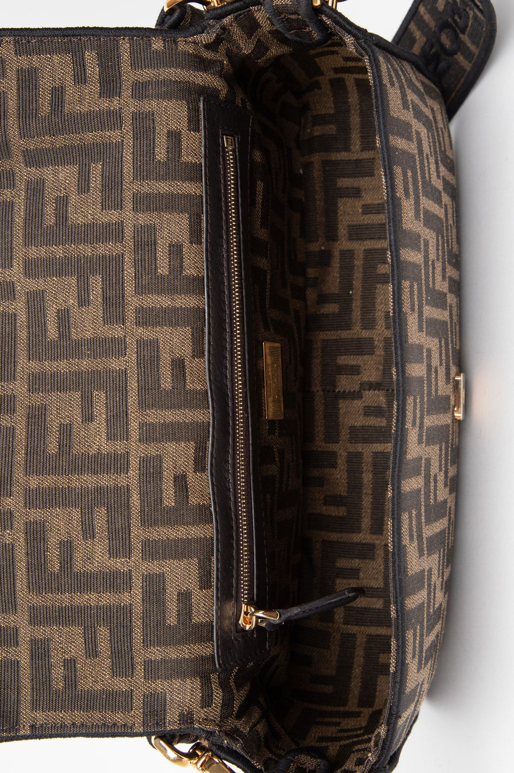 Fendi  FF Jacquard 2-Ways Baguette Bag