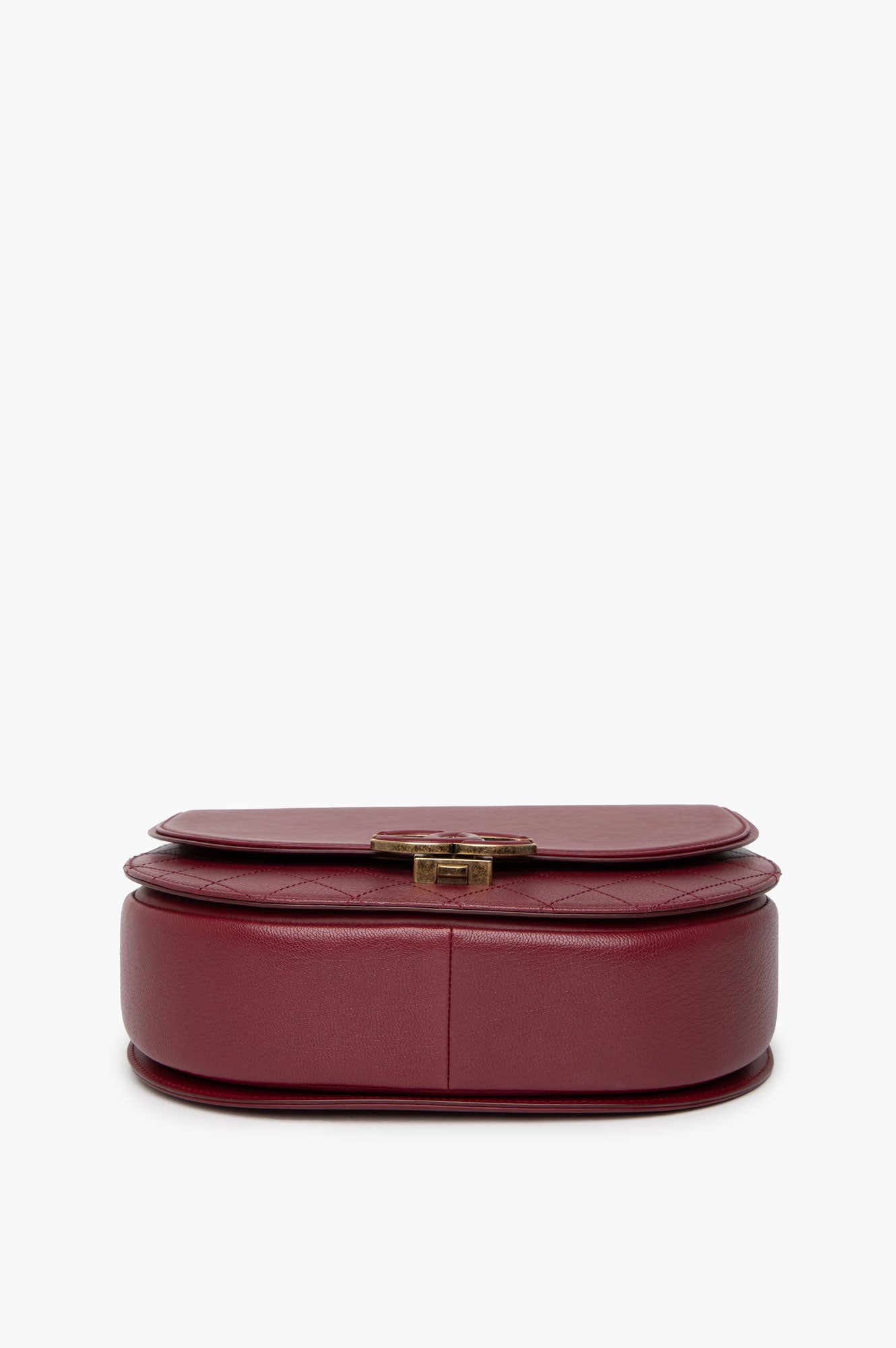 Chanel Burgundy Small Coco Curve Messenger Bag