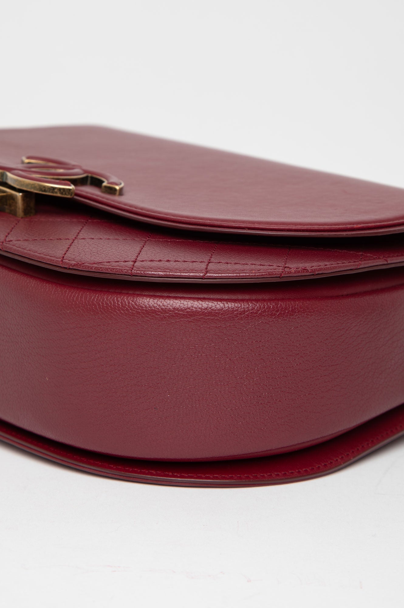 Chanel Burgundy Small Coco Curve Messenger Bag