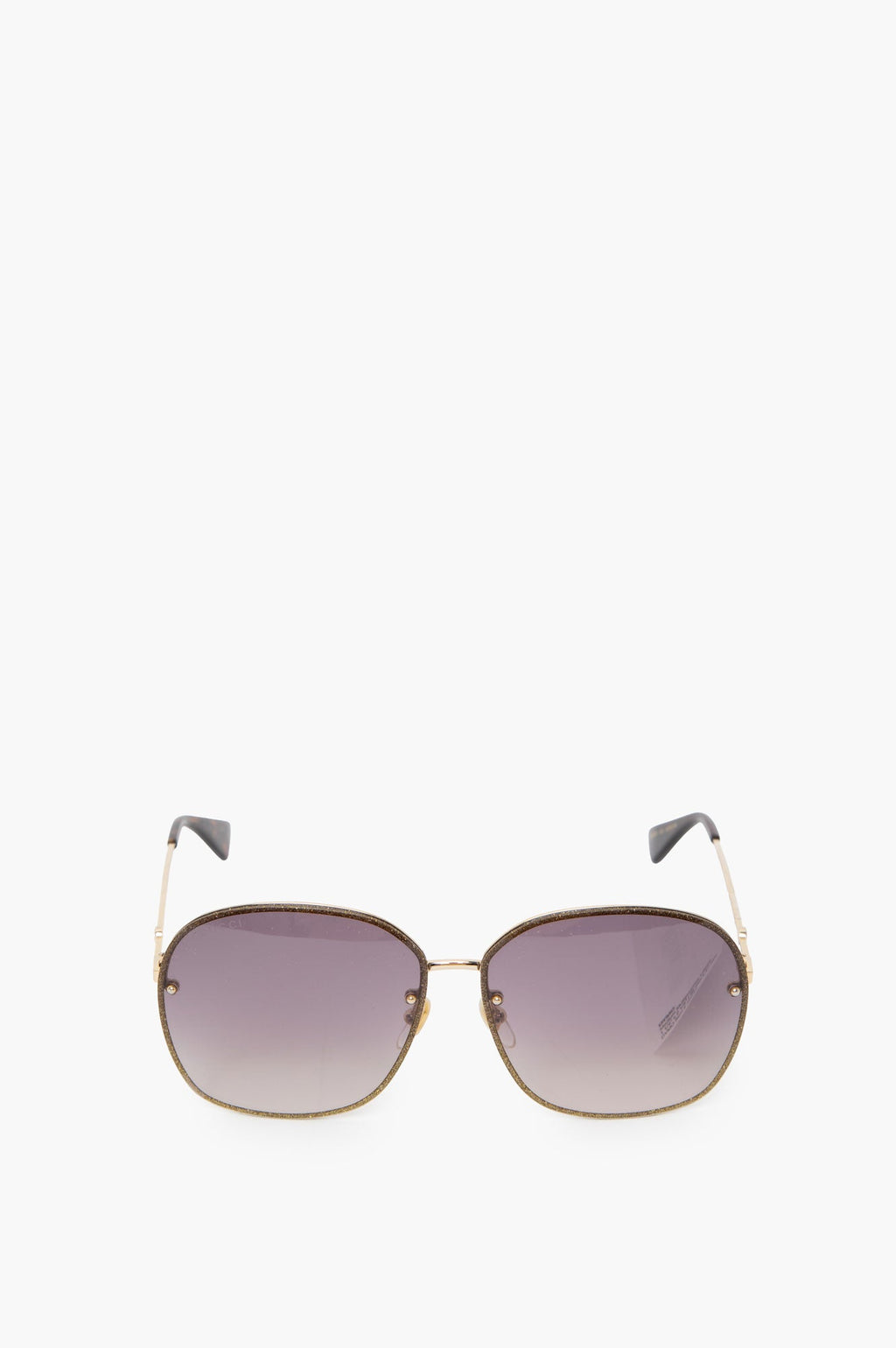 Gucci Gold Frame Glitter Sunglasses
