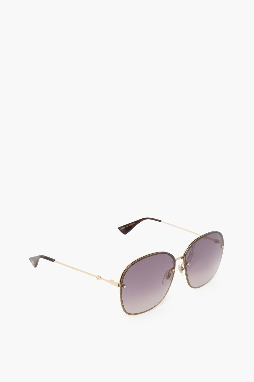 Gucci Gold Frame Glitter Sunglasses