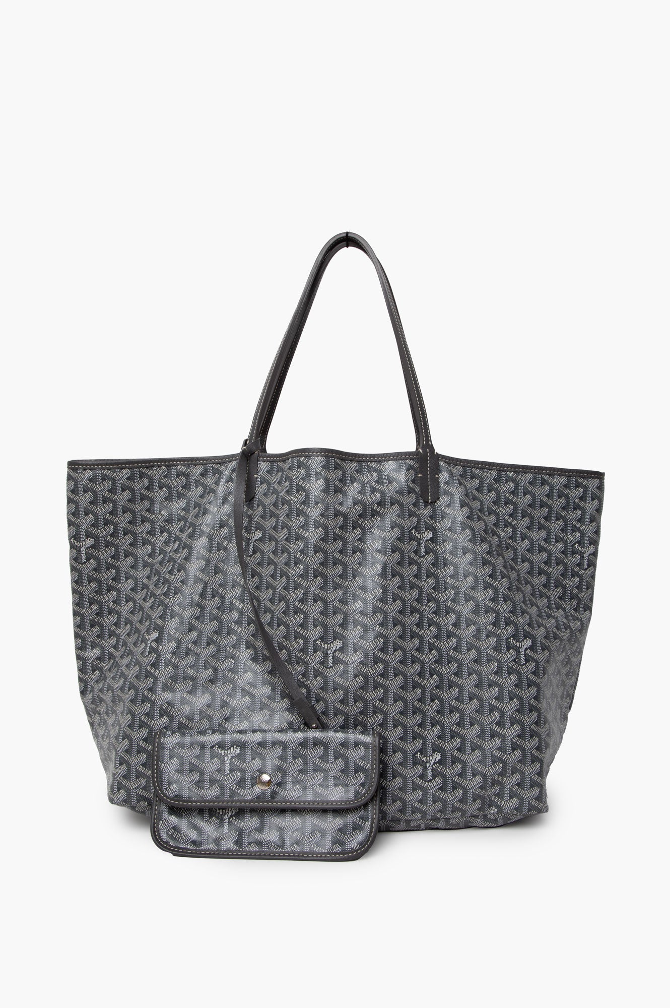 Goyard St Louis Bag GM Grey with Pouch