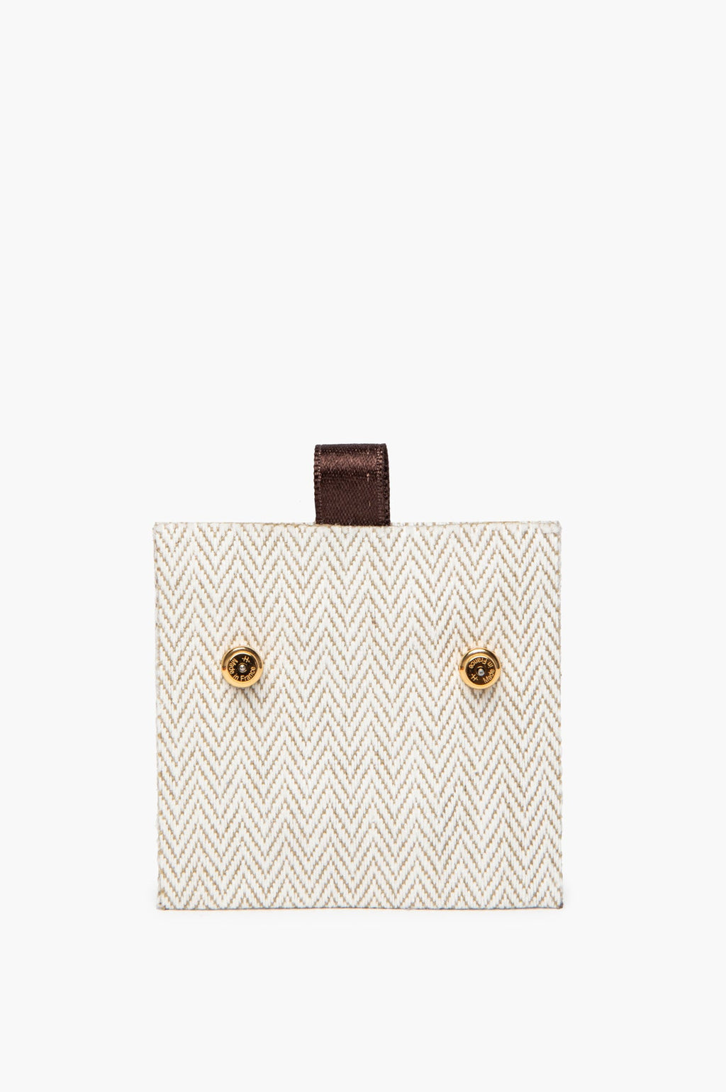 Hermes Black Gold Mini Pop H Earrings