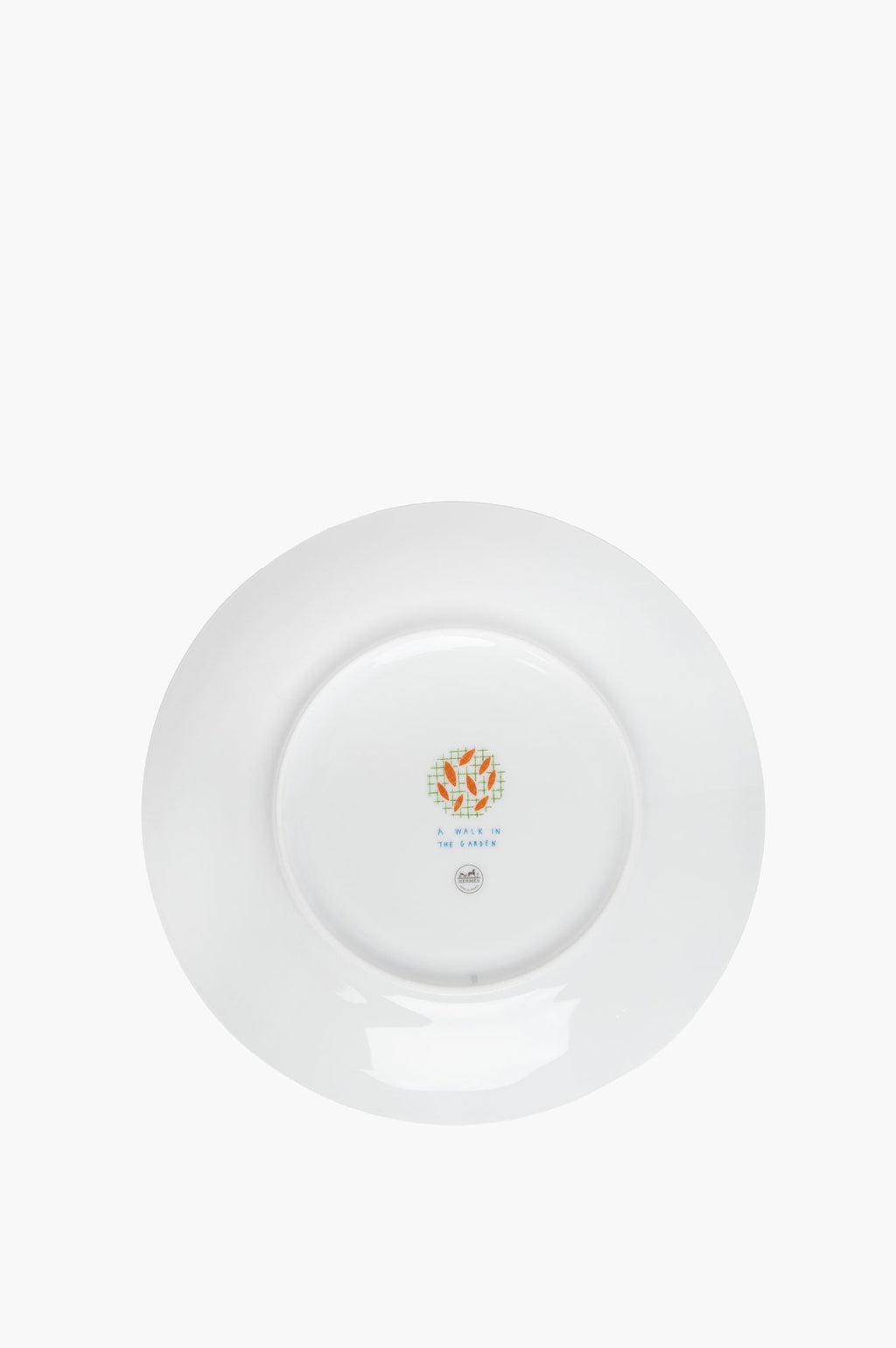 Hermes Red A Walk in the Garden Dessert Plate