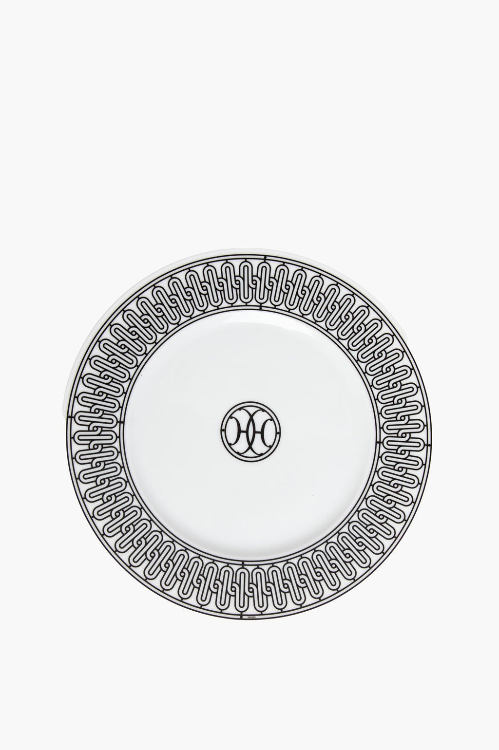 Hermes White H Deco Dessert Plate Set of 2