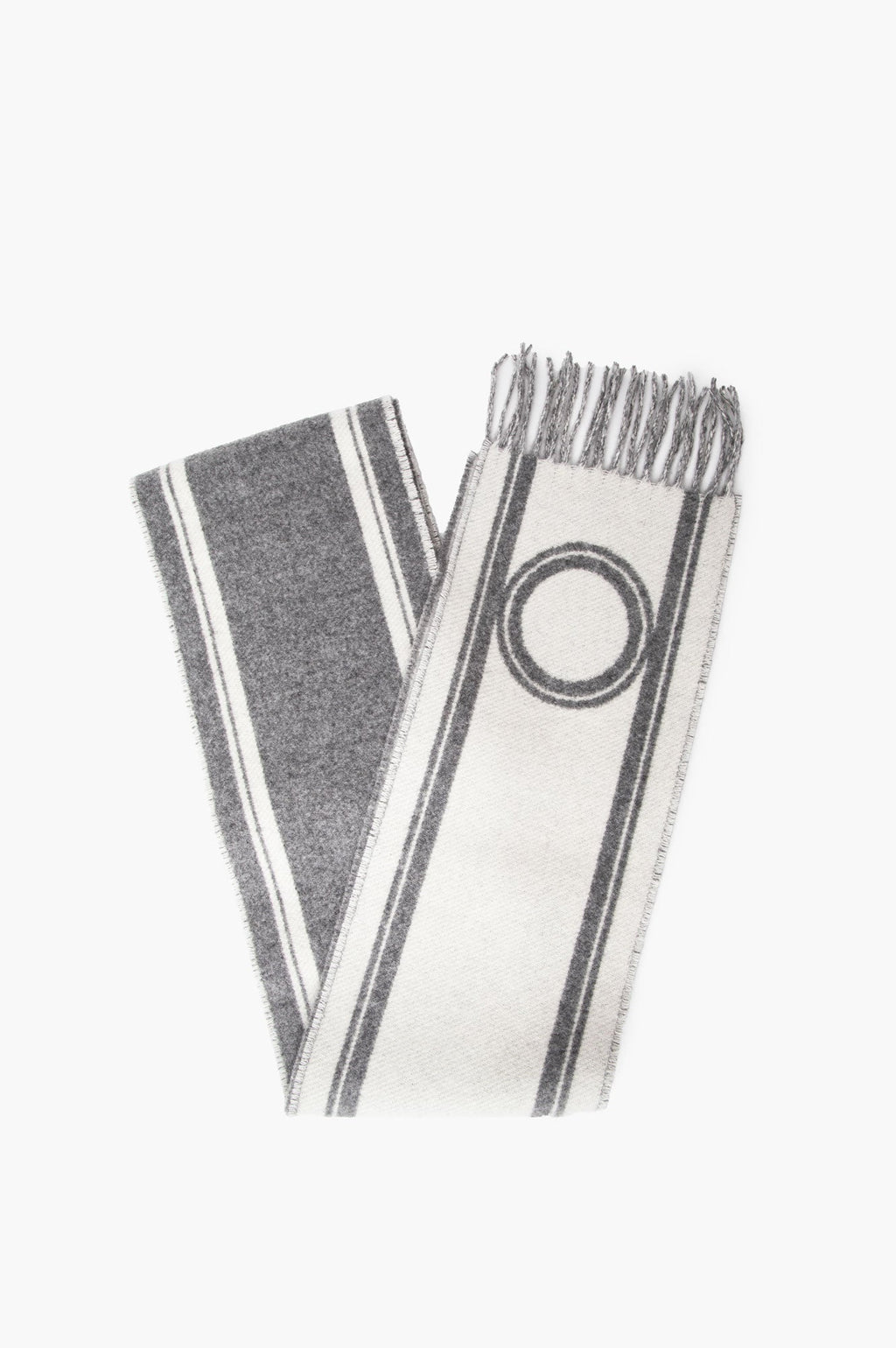 Hermes Grey Casaque Bande De Repos Scarf
