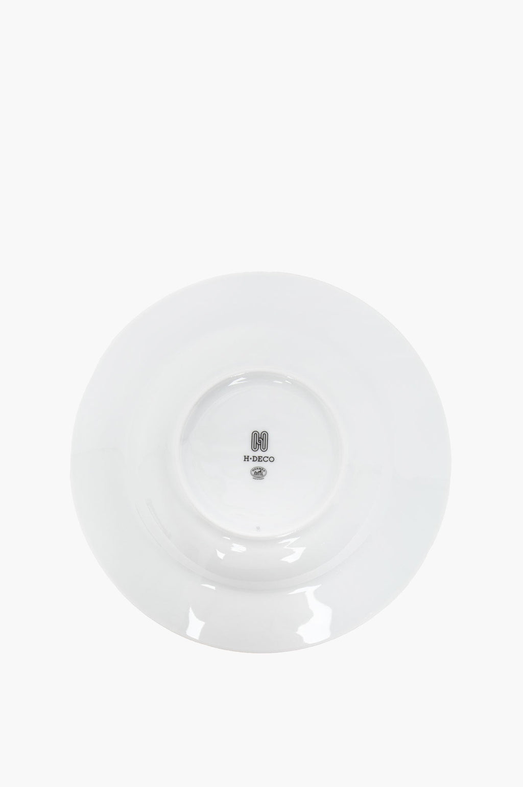 Hermes White H Deco Soup Plate Set of 2