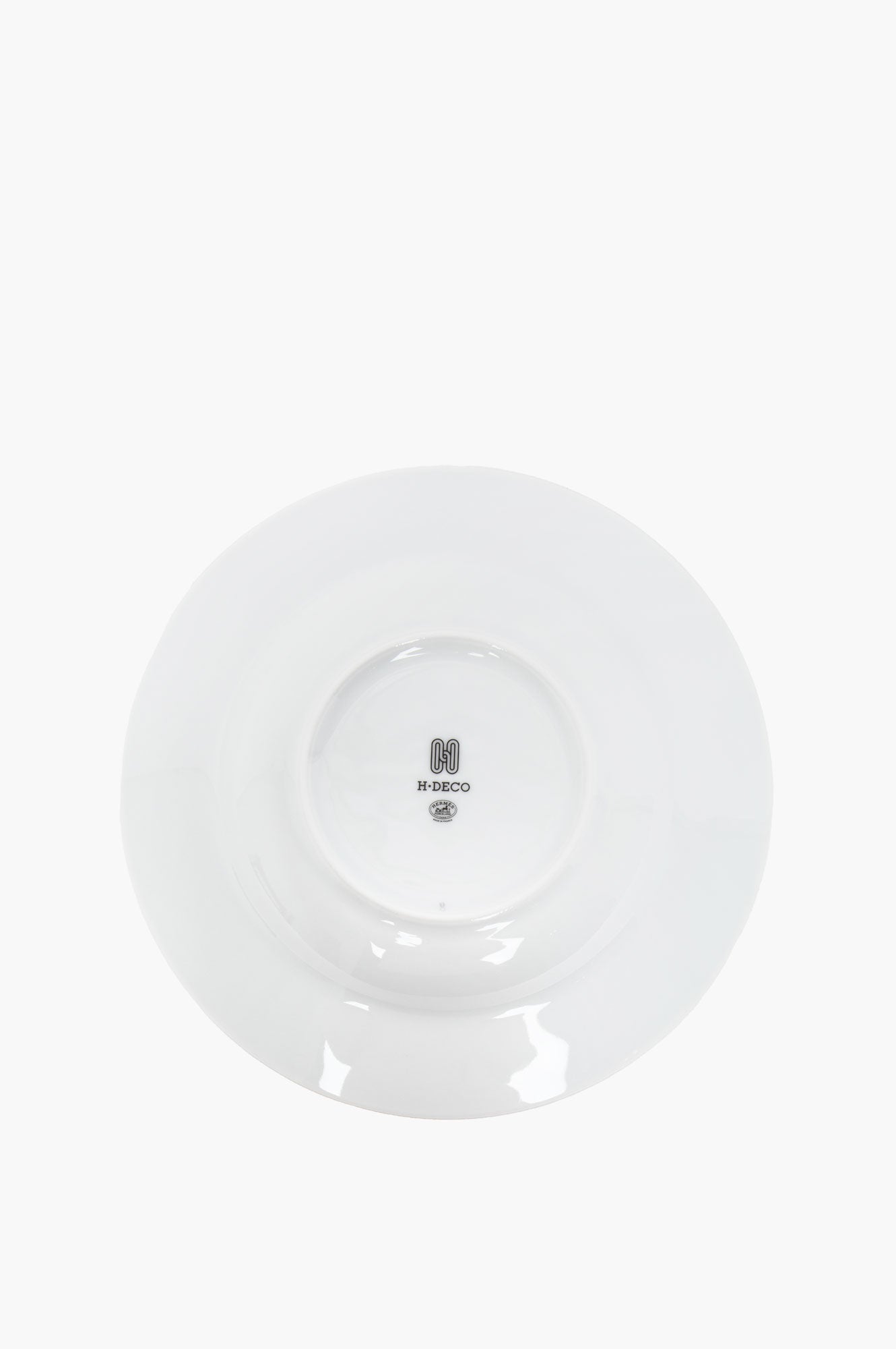 Hermes White H Deco Soup Plate Set of 2