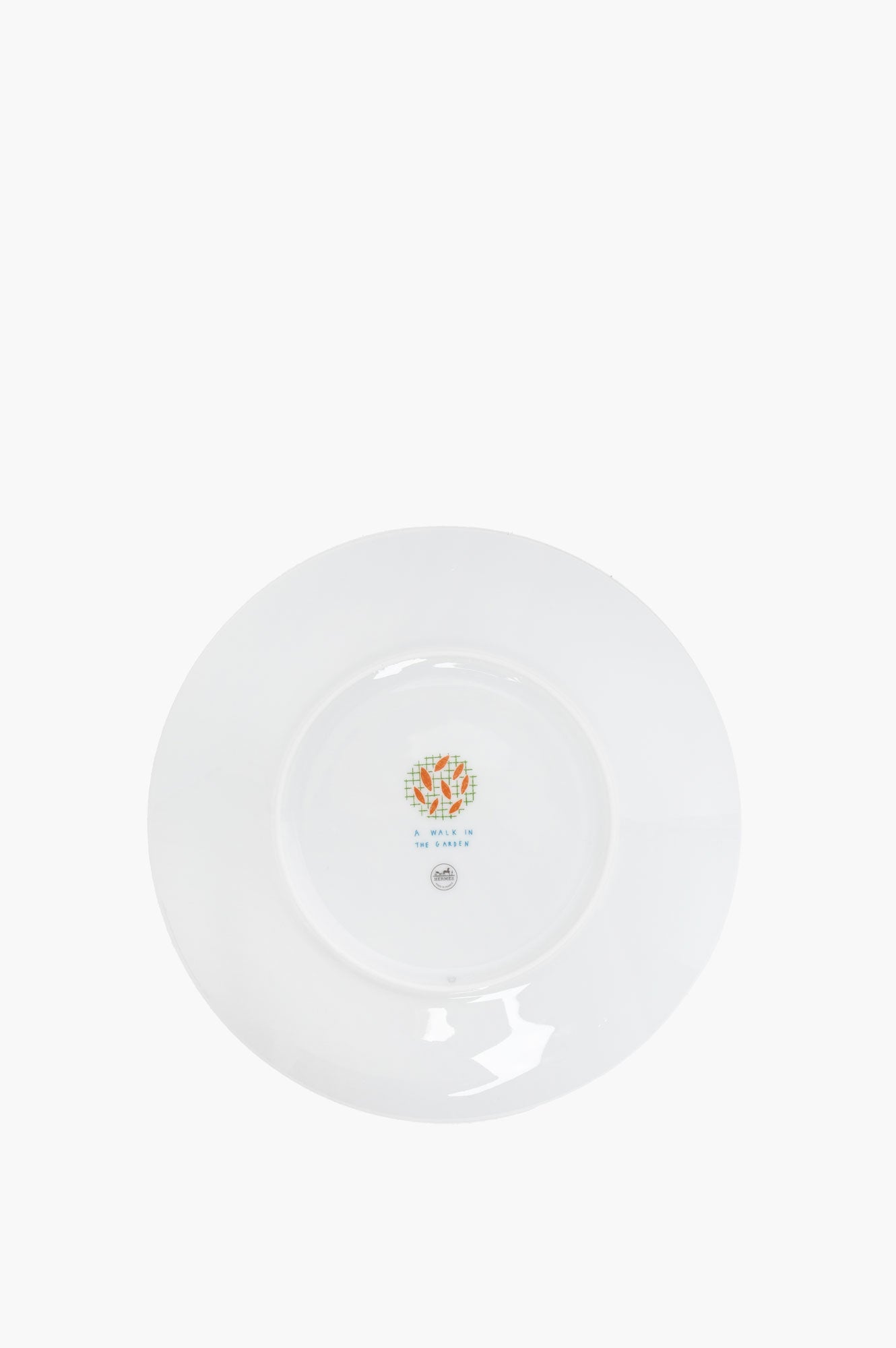 Hermes Green & Blue A Walk in the Garden Dessert Plate Set of 2