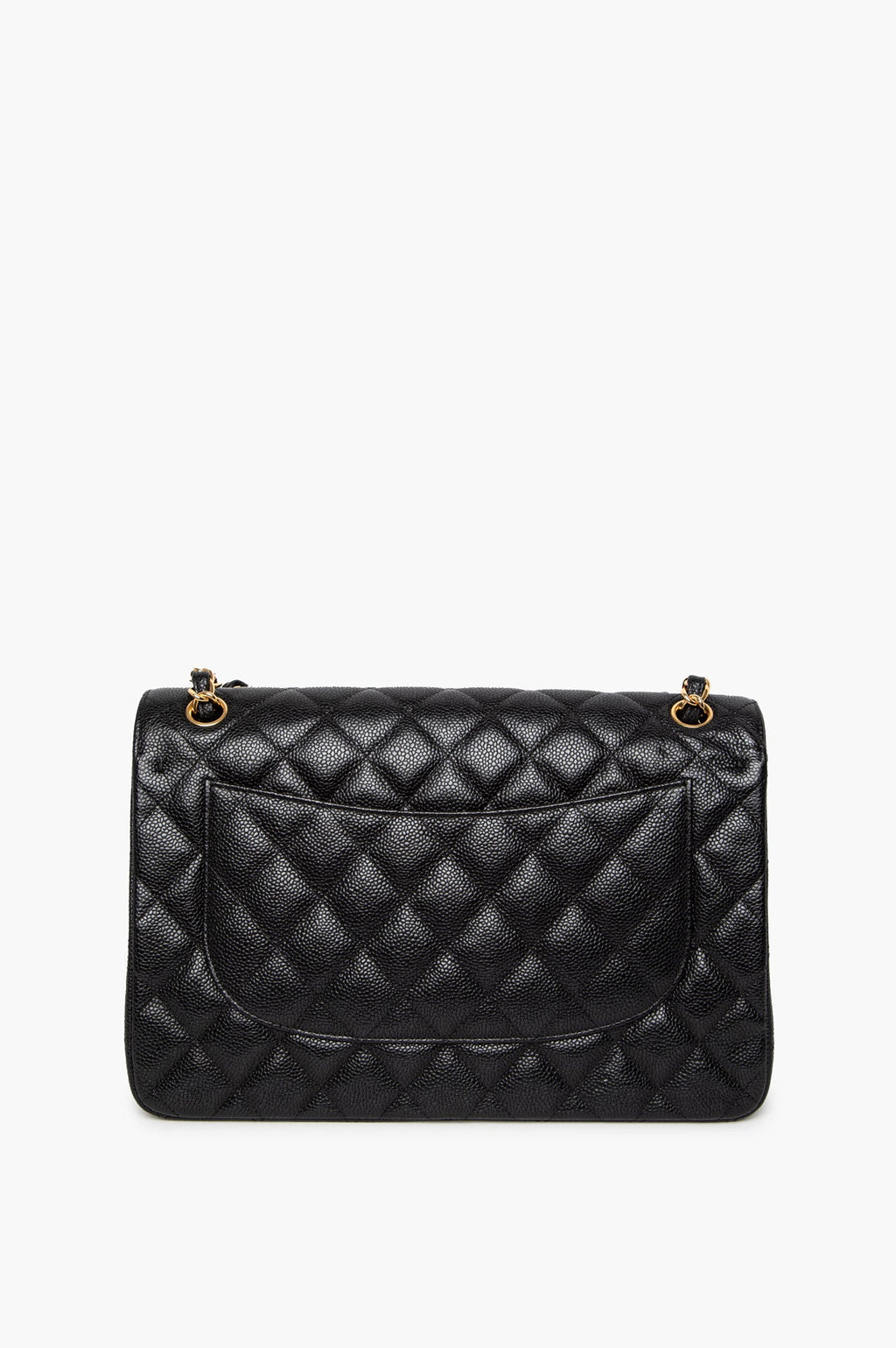 Chanel Black Caviar Jumbo Classic Flap Bag