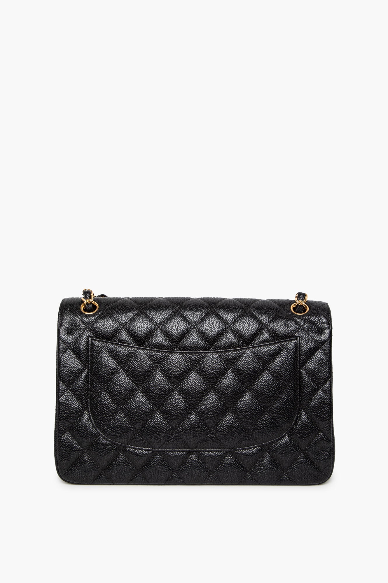 Chanel Black Caviar Jumbo Classic Flap Bag