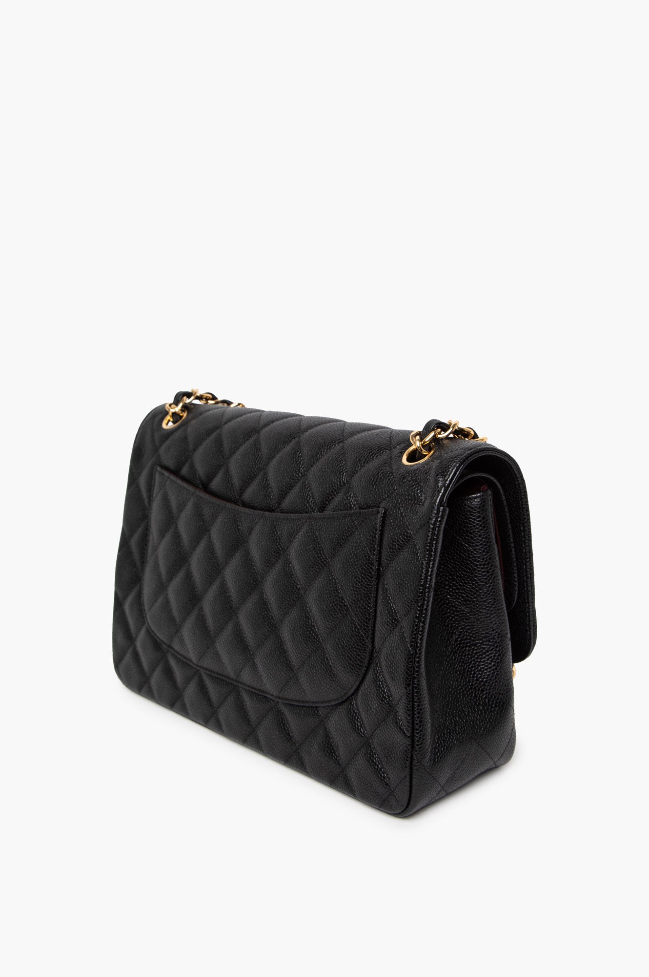 Chanel Black Caviar Jumbo Classic Flap Bag
