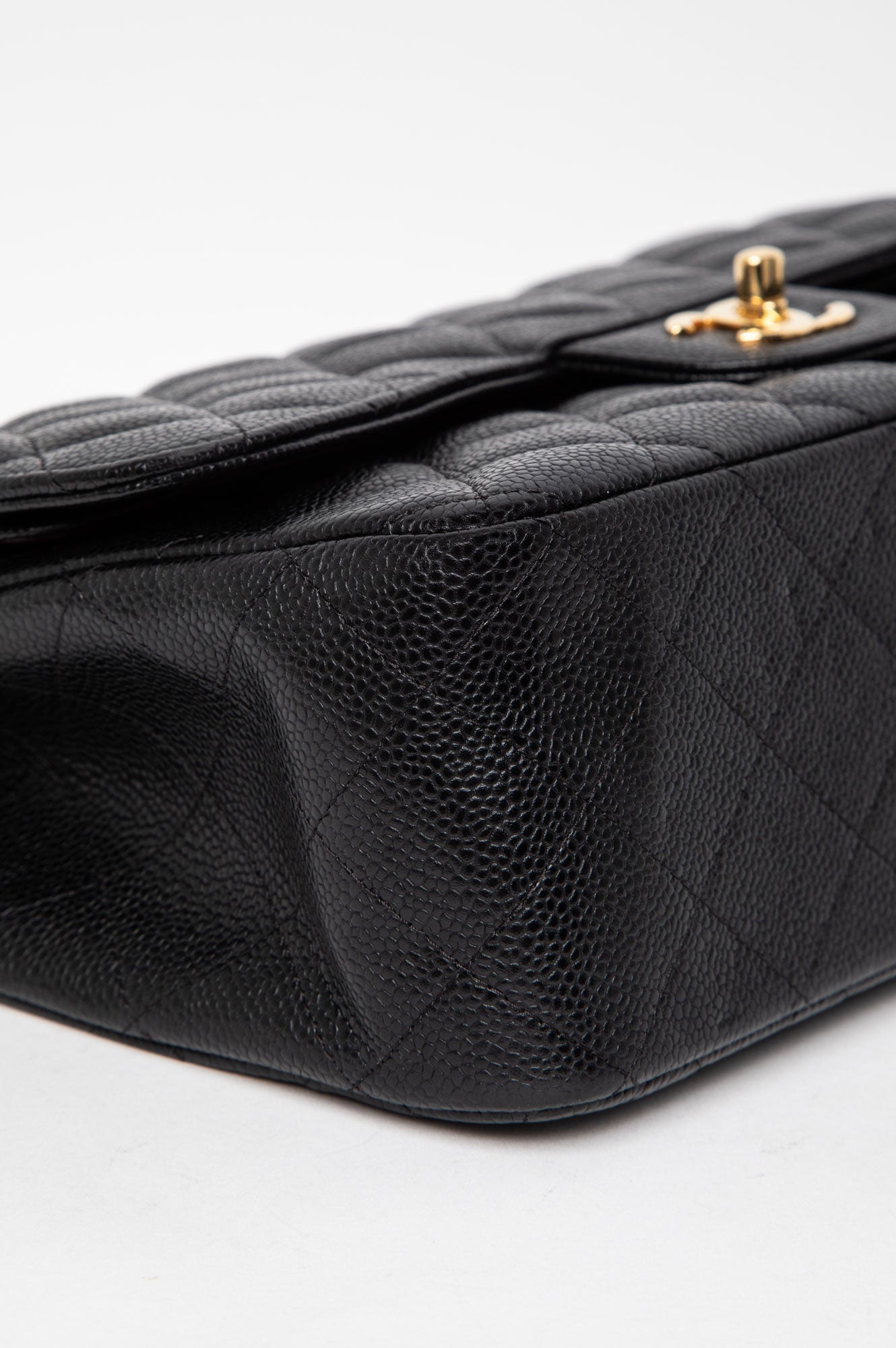 Chanel Black Caviar Jumbo Classic Flap Bag