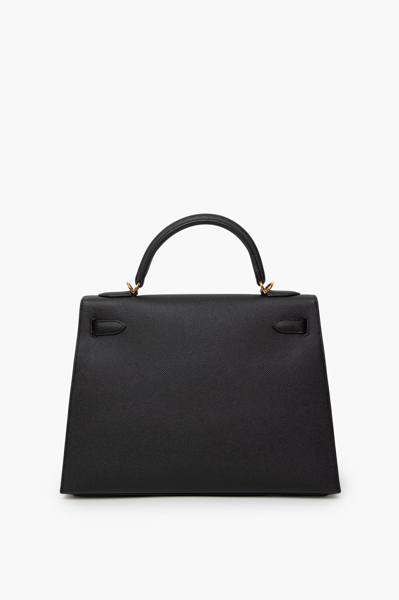 Hermes Kelly 32 Handbag Noir Ardennes with Gold Hardware
