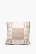 Hermes Beige Wool Pillow