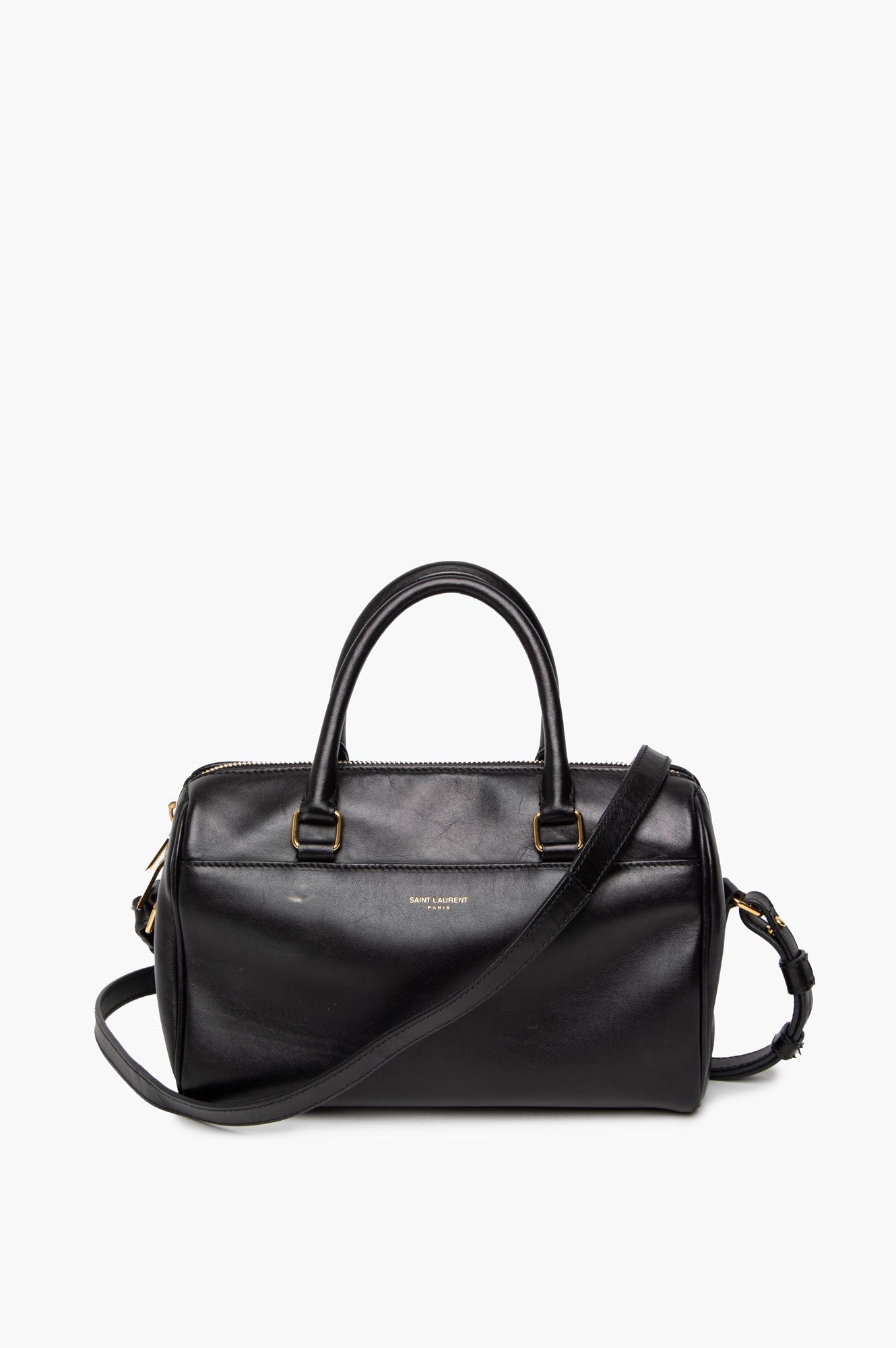 Saint Laurent Black Leather  Two Way Bag