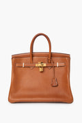Hermes 2018 Gold Birkin 35 Barenia Faubourg Bag