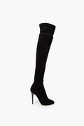 Jimmy Choo Black Suede Knee High Boots 36.5