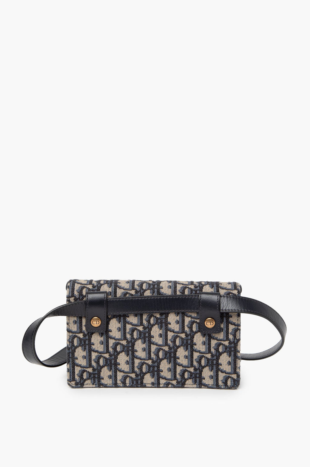 Christian Dior Blue Oblique Saddle Belt Bag