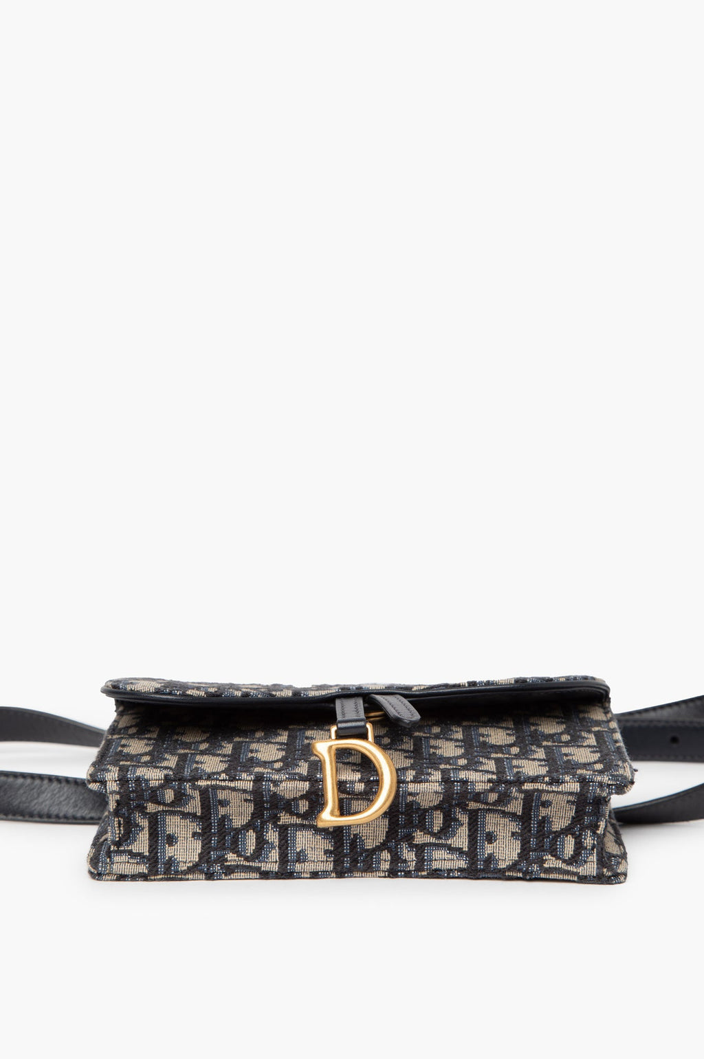Christian Dior Blue Oblique Saddle Belt Bag