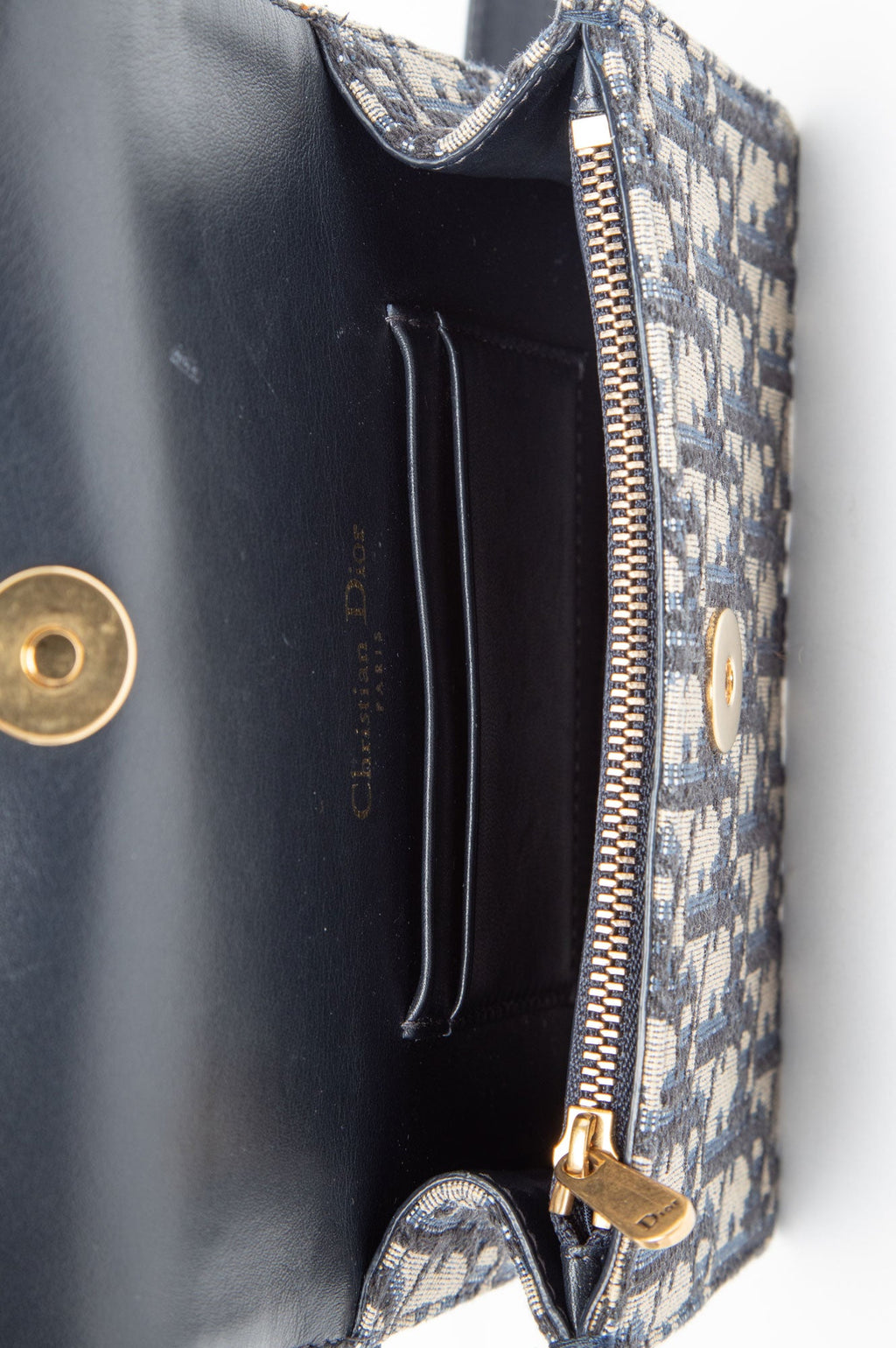 Christian Dior Blue Oblique Saddle Belt Bag