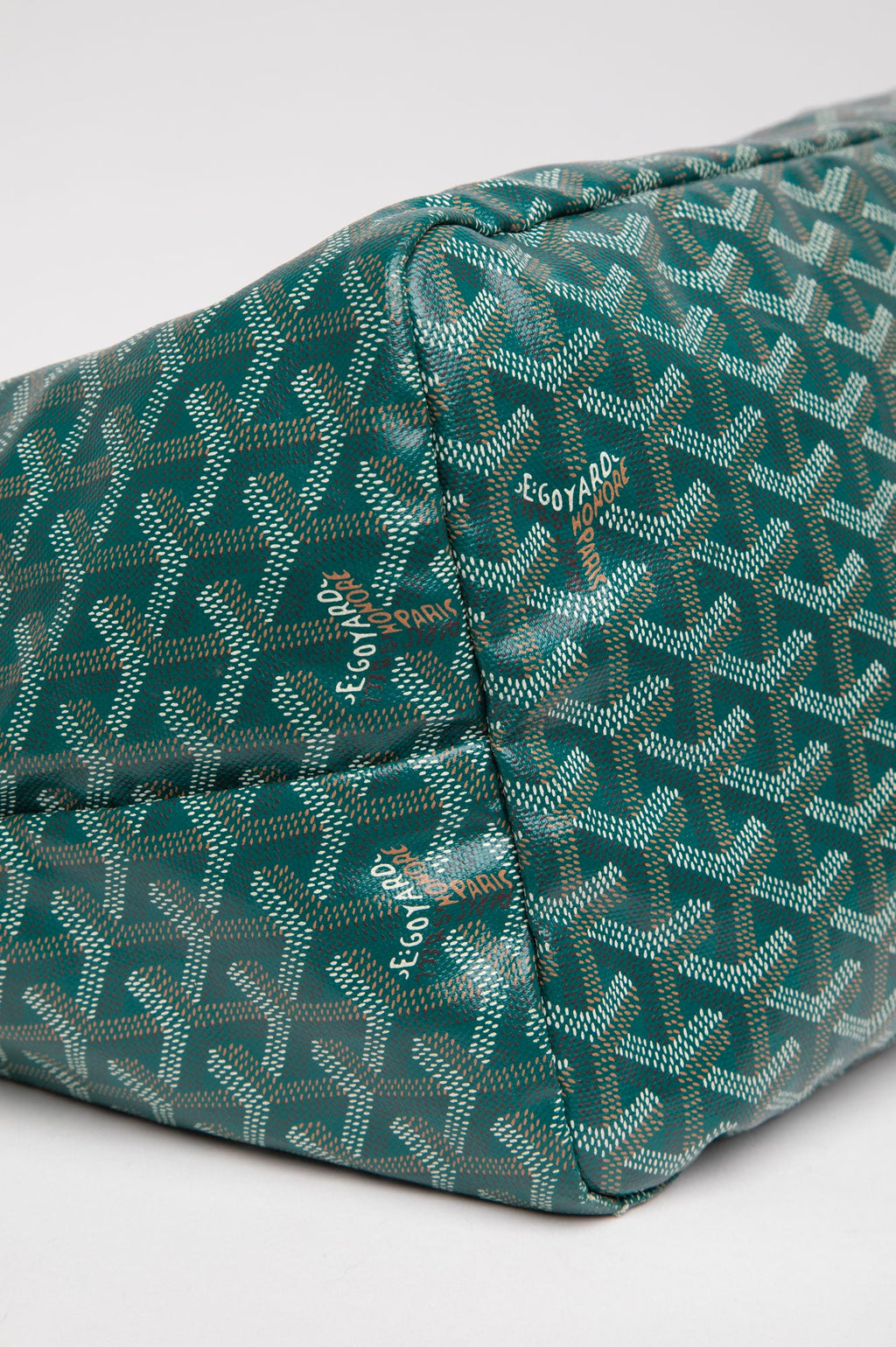 Goyard St. Louis Green GM Tote with Pouch