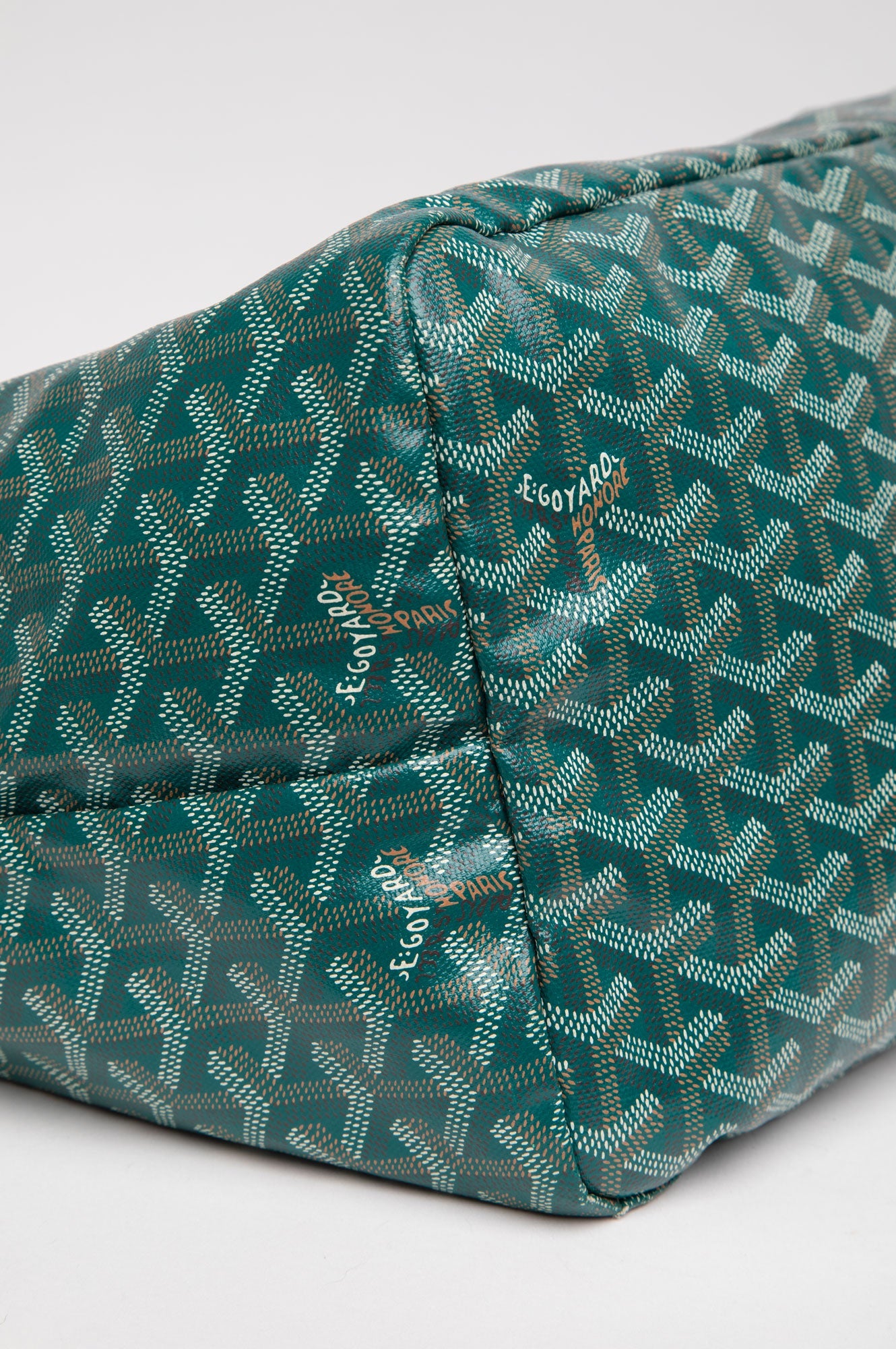 Goyard St. Louis Green GM Tote with Pouch