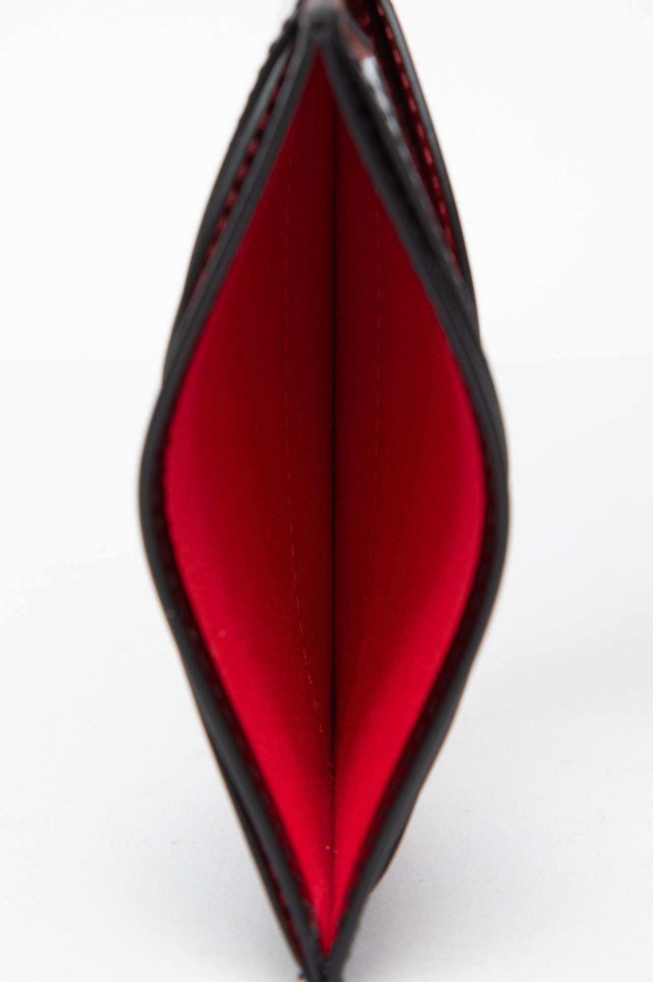 Chrsitian Louboutin Black Patent Psychic Leather Hot Chick Cardholder