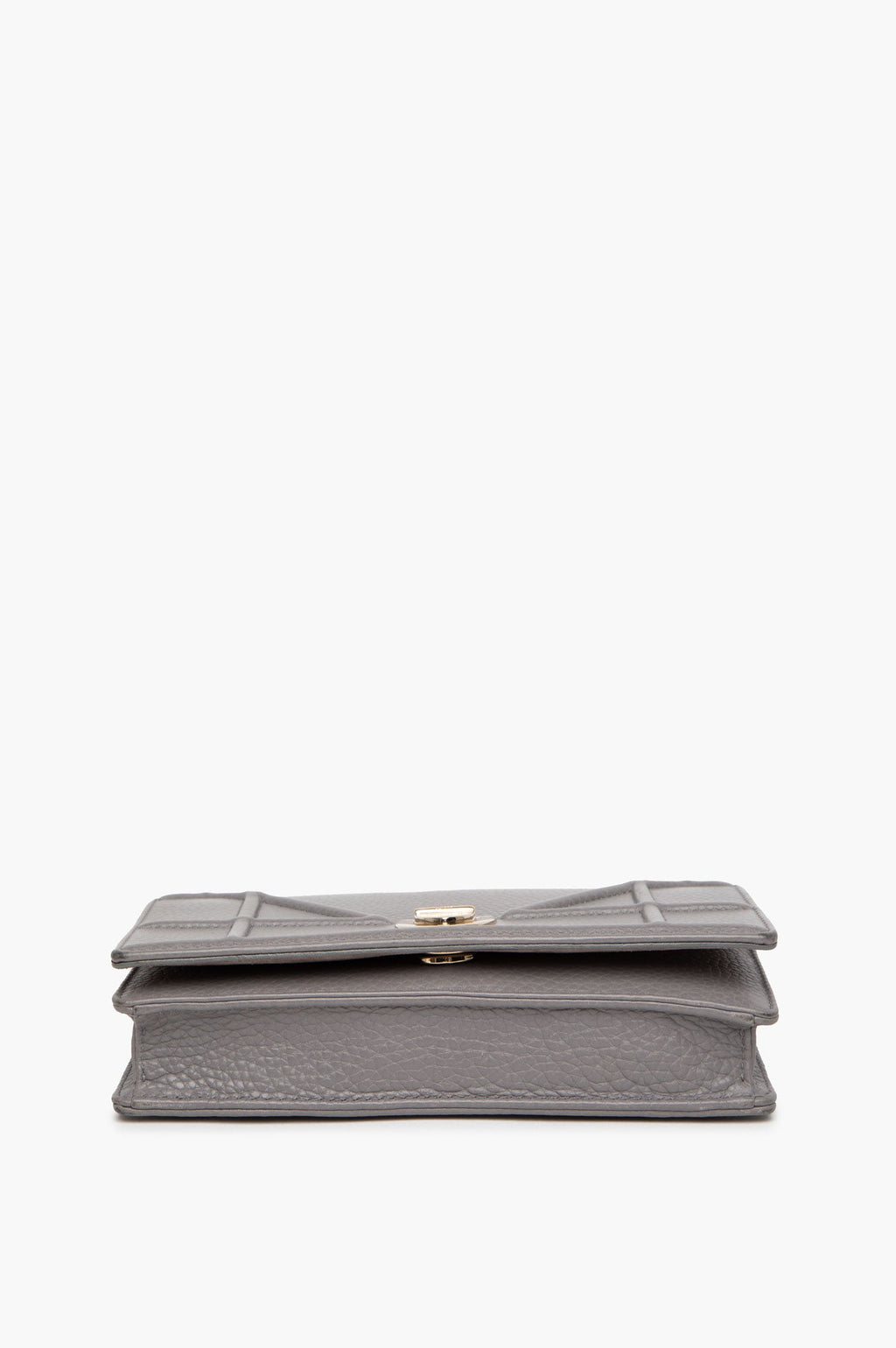 Christian Dior Grey Diorama Wallet on Chain GHW