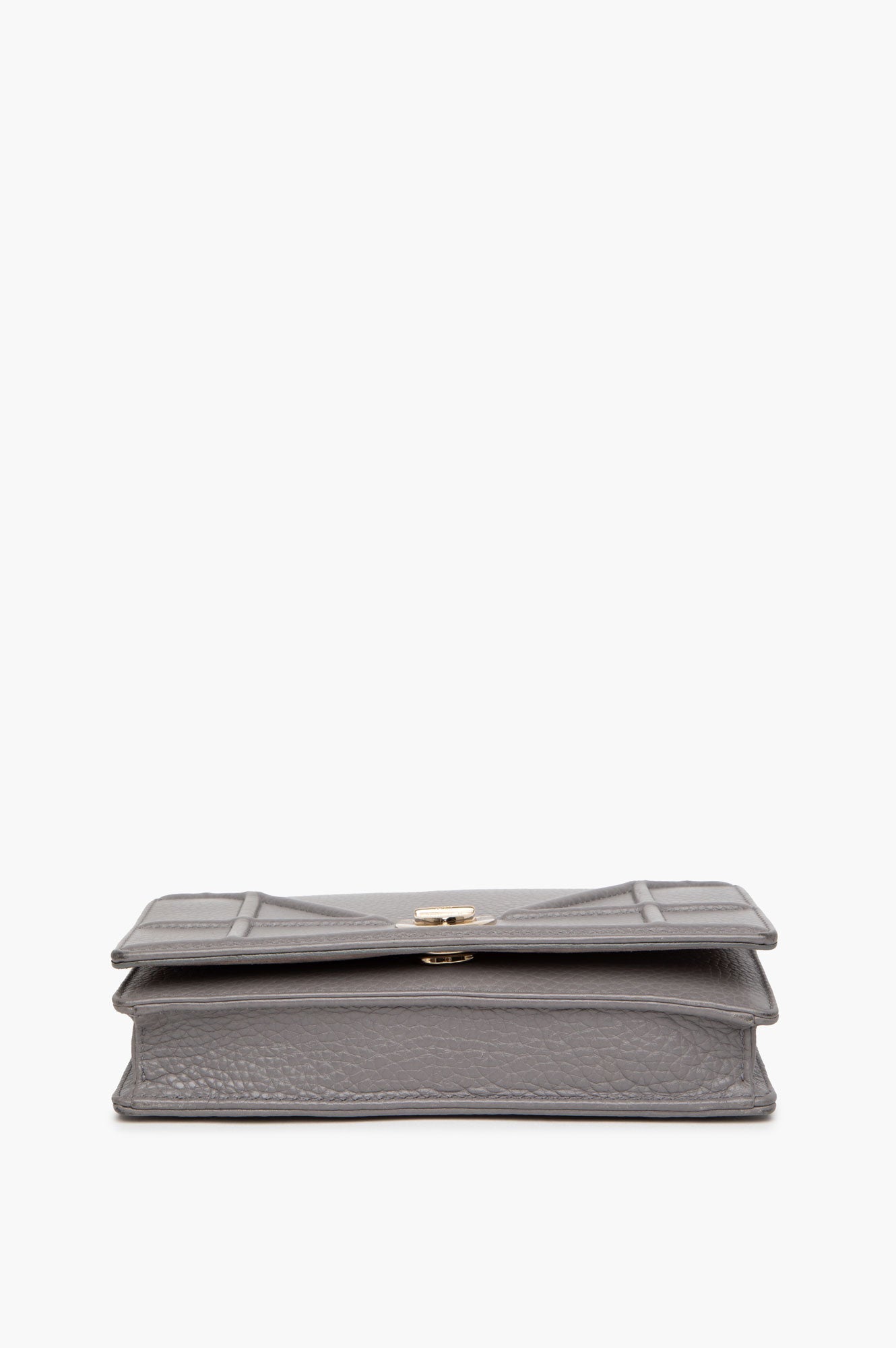 Christian Dior Grey Diorama Wallet on Chain GHW