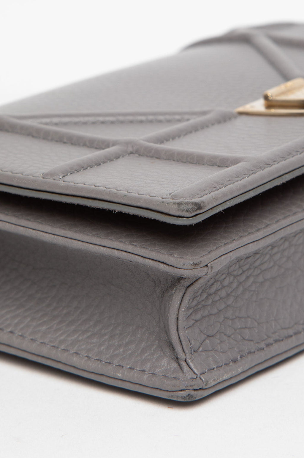 Christian Dior Grey Diorama Wallet on Chain GHW