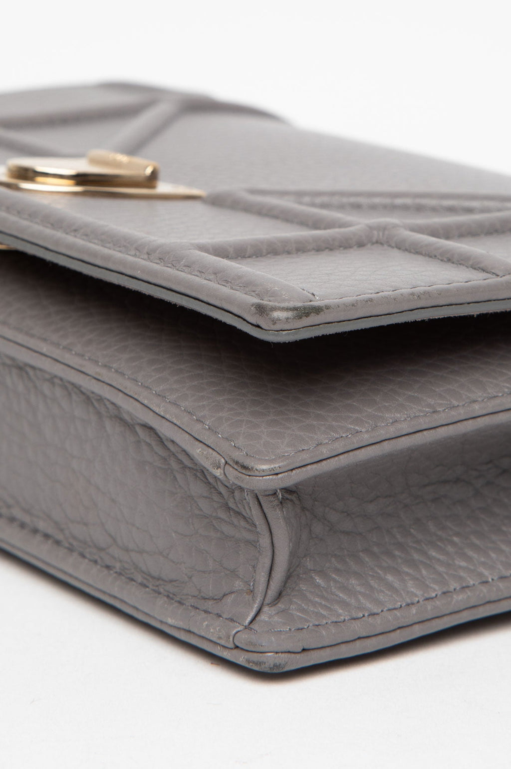 Christian Dior Grey Diorama Wallet on Chain GHW