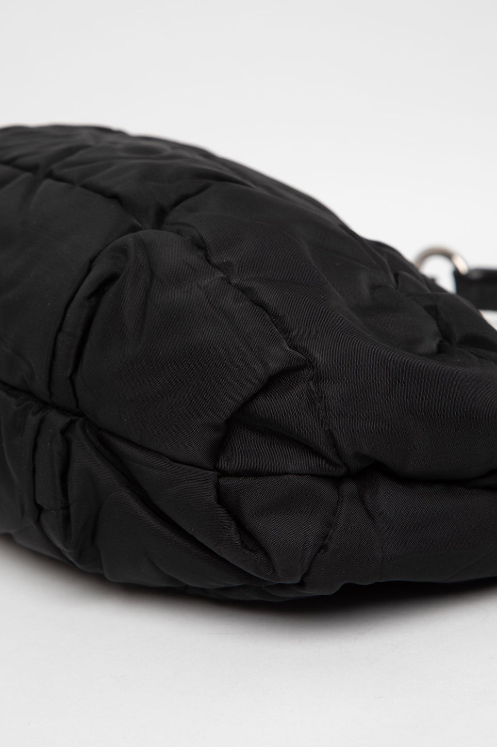 Prada Black Tessuto Nylon Gaufre Quilted Shoulder Bag