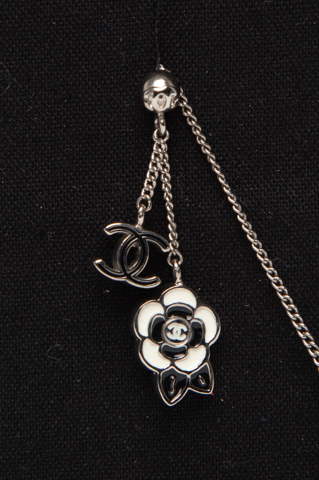 Chanel Camelia Coco Necklace Earring Set