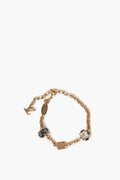 Louis Vuitton Gold Tone Gamble Cube Bracelet